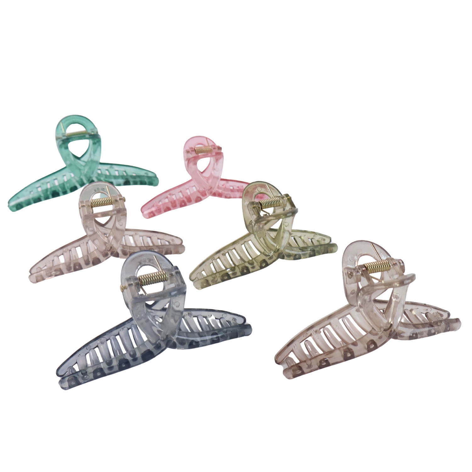 Hair Clutcher Clips (Mix Design Multicolor  12 Pc) Hair Clutcher Clips (Mix Design Multicolor  12 Pc)